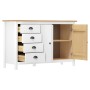 Mesita de noche Hill madera maciza de pino blanco 130x40x80 cm de vidaXL, Aparadores - Ref: Foro24-288934, Precio: 204,14 €, ...