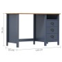 Escritorio Hill con 3 cajones madera de pino gris 120x50x74 cm de vidaXL, Escritorios - Ref: Foro24-288997, Precio: 137,36 €,...