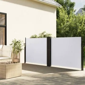White retractable side awning 140x1200 cm by vidaXL, Umbrellas - Ref: Foro24-4004811, Price: 138,32 €, Discount: %