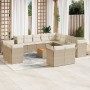 Set sofás de jardín 14 pzas con cojines ratán sintético beige en Conjuntos de jardín | Comprar online en Foru.es