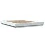 Estructura de cama con LED madera ingeniería blanco 160x200 cm de vidaXL, Camas y somieres - Ref: Foro24-3281084, Precio: 193...