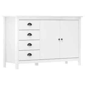 Mesita de noche Hill madera maciza de pino blanco 130x40x80 cm de vidaXL, Aparadores - Ref: Foro24-288932, Precio: 167,26 €, ...