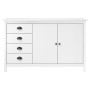 Mesita de noche Hill madera maciza de pino blanco 130x40x80 cm de vidaXL, Aparadores - Ref: Foro24-288932, Precio: 170,21 €, ...