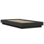 Estructura cama con luces LED madera ingeniería negro 90x200 cm de vidaXL, Camas y somieres - Ref: Foro24-3281120, Precio: 16...