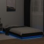 Estructura cama con luces LED madera ingeniería negro 90x200 cm de vidaXL, Camas y somieres - Ref: Foro24-3281120, Precio: 16...