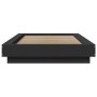 Estructura cama con luces LED madera ingeniería negro 90x200 cm de vidaXL, Camas y somieres - Ref: Foro24-3281120, Precio: 16...
