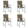Cojines silla respaldo bajo 4 ud tela taupe melange 100x50x4 cm de vidaXL, Cojines para sillas y sofás - Ref: Foro24-4002470,...