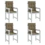 Cojines silla respaldo bajo 4 ud tela taupe melange 100x50x4 cm de vidaXL, Cojines para sillas y sofás - Ref: Foro24-4002470,...