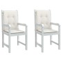 Cojines silla respaldo bajo 2 ud tela crema melange 100x50x4 cm de vidaXL, Cojines para sillas y sofás - Ref: Foro24-4002451,...
