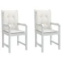 Cojines silla respaldo bajo 2 ud tela crema melange 100x50x4 cm de vidaXL, Cojines para sillas y sofás - Ref: Foro24-4002451,...