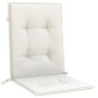 Cojines silla respaldo bajo 2 ud tela crema melange 100x50x4 cm de vidaXL, Cojines para sillas y sofás - Ref: Foro24-4002451,...