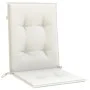 Cojines silla respaldo bajo 2 ud tela crema melange 100x50x4 cm de vidaXL, Cojines para sillas y sofás - Ref: Foro24-4002451,...
