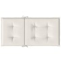 Cojines silla respaldo bajo 2 ud tela crema melange 100x50x4 cm de vidaXL, Cojines para sillas y sofás - Ref: Foro24-4002451,...