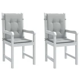 Cojines para silla respaldo bajo 2 ud tela gris claro melange de vidaXL, Cojines para sillas y sofás - Ref: Foro24-4002445, P...