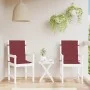 Cojines para silla respaldo bajo 2 ud tela rojo tinto melange de vidaXL, Cojines para sillas y sofás - Ref: Foro24-4002472, P...