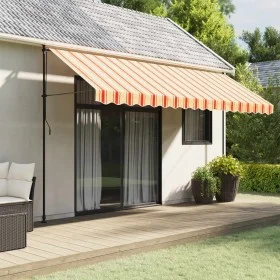 Tela de cenefa de toldo de repuesto rayas amarillo naranja 4,5m de vidaXL, Toldos - Ref: Foro24-367795, Precio: 14,75 €, Desc...