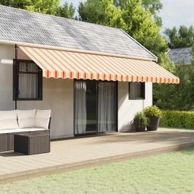 Tela de cenefa de toldo de repuesto rayas amarillo naranja 6 m de vidaXL, Toldos - Ref: Foro24-367797, Precio: 16,83 €, Descu...