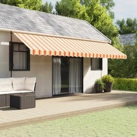 Tela de cenefa de toldo de repuesto rayas amarillo naranja 6 m de vidaXL, Toldos - Ref: Foro24-367797, Precio: 16,49 €, Descu...