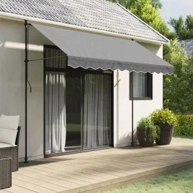 Tela de cenefa de toldo de repuesto rayas gris antracita 3 m de vidaXL, Toldos - Ref: Foro24-367762, Precio: 13,33 €, Descuen...