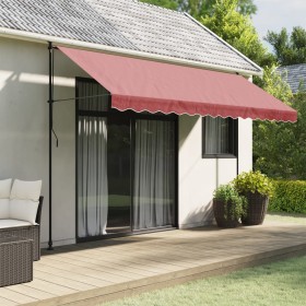 Tela de cenefa de toldo de repuesto rayas burdeos 4 m de vidaXL, Toldos - Ref: Foro24-367776, Precio: 14,69 €, Descuento: %