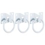 Anillas de enganche con placas 3 unidades acero plateado de vidaXL, Pienso para caballos - Ref: Foro24-172469, Precio: 12,09 ...