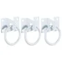 Anillas de enganche con placas 3 unidades acero plateado de vidaXL, Pienso para caballos - Ref: Foro24-172469, Precio: 11,88 ...
