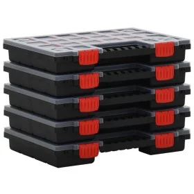 Cajas de accesorios 5 unidades polipropileno 34,5x25x5 cm by vidaXL, Toolboxes - Ref: Foro24-152094, Price: 45,34 €, Discount: %