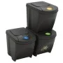 Cubos de basura apilables 3 uds polipropileno gris 75 L de vidaXL, Cubos de la basura y papeleras - Ref: Foro24-152198, Preci...