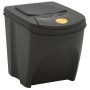 Cubos de basura apilables 3 uds polipropileno gris 75 L de vidaXL, Cubos de la basura y papeleras - Ref: Foro24-152198, Preci...