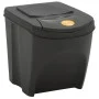 Cubos de basura apilables 3 uds polipropileno gris 75 L de vidaXL, Cubos de la basura y papeleras - Ref: Foro24-152198, Preci...