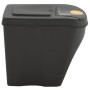 Cubos de basura apilables 3 uds polipropileno gris 75 L de vidaXL, Cubos de la basura y papeleras - Ref: Foro24-152198, Preci...