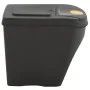 Cubos de basura apilables 3 uds polipropileno gris 75 L de vidaXL, Cubos de la basura y papeleras - Ref: Foro24-152198, Preci...