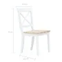 Sillas comedor 2 uds madera maciza caucho blanco y madera claro de vidaXL, Sillas de comedor - Ref: Foro24-247358, Precio: 16...