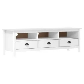 Mueble de TV Hill madera maciza de pino blanco 158x40x47 cm de vidaXL, Muebles TV - Ref: Foro24-288928, Precio: 156,89 €, Des...