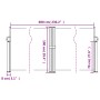 Toldo lateral retráctil terracota 100x600 cm de vidaXL, Sombrillas - Ref: Foro24-4004588, Precio: 106,46 €, Descuento: %