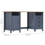 Escritorio Hill Range madera de pino gris 150x50x74 cm de vidaXL, Escritorios - Ref: Foro24-289001, Precio: 182,90 €, Descuen...