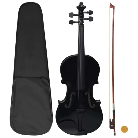 Juego completo de violín con arco y mentonera negro 4/4 de vidaXL, Violines - Ref: Foro24-70143, Precio: 71,20 €, Descuento: %