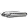 Bed frame with LED lights concrete gray wood 160x200 cm by vidaXL, Beds and slatted bases - Ref: Foro24-3281087, Price: 193,7...