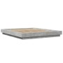 Estructura cama con luces LED madera gris hormigón 160x200 cm de vidaXL, Camas y somieres - Ref: Foro24-3281087, Precio: 196,...