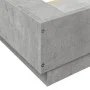 Bed frame with LED lights concrete gray wood 160x200 cm by vidaXL, Beds and slatted bases - Ref: Foro24-3281087, Price: 193,7...