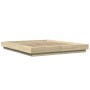 Estructura cama con luces LED madera roble Sonoma 150x200 cm de vidaXL, Camas y somieres - Ref: Foro24-3281093, Precio: 181,6...