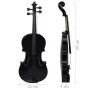 Juego completo de violín con arco y mentonera negro 4/4 de vidaXL, Violines - Ref: Foro24-70143, Precio: 71,20 €, Descuento: %
