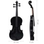 Juego completo de violín con arco y mentonera negro 4/4 de vidaXL, Violines - Ref: Foro24-70143, Precio: 72,37 €, Descuento: %