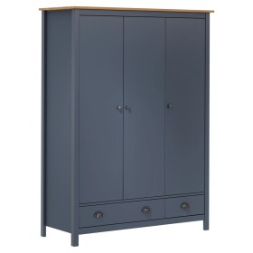Armario de 3 puertas Hill Range madera pino gris 127x50x170cm de vidaXL, Armarios roperos - Ref: Foro24-288953, Precio: 381,9...
