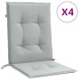Cojines para silla respaldo bajo 4 ud tela gris claro melange de vidaXL, Cojines para sillas y sofás - Ref: Foro24-4002446, P...