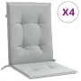 Cojines para silla respaldo bajo 4 ud tela gris claro melange de vidaXL, Cojines para sillas y sofás - Ref: Foro24-4002446, P...