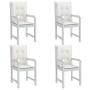 Cojines silla respaldo bajo 4 ud tela crema melange 100x50x4 cm de vidaXL, Cojines para sillas y sofás - Ref: Foro24-4002452,...