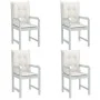 Cojines silla respaldo bajo 4 ud tela crema melange 100x50x4 cm de vidaXL, Cojines para sillas y sofás - Ref: Foro24-4002452,...
