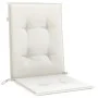 Cojines silla respaldo bajo 4 ud tela crema melange 100x50x4 cm de vidaXL, Cojines para sillas y sofás - Ref: Foro24-4002452,...