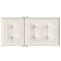 Cojines silla respaldo bajo 4 ud tela crema melange 100x50x4 cm de vidaXL, Cojines para sillas y sofás - Ref: Foro24-4002452,...